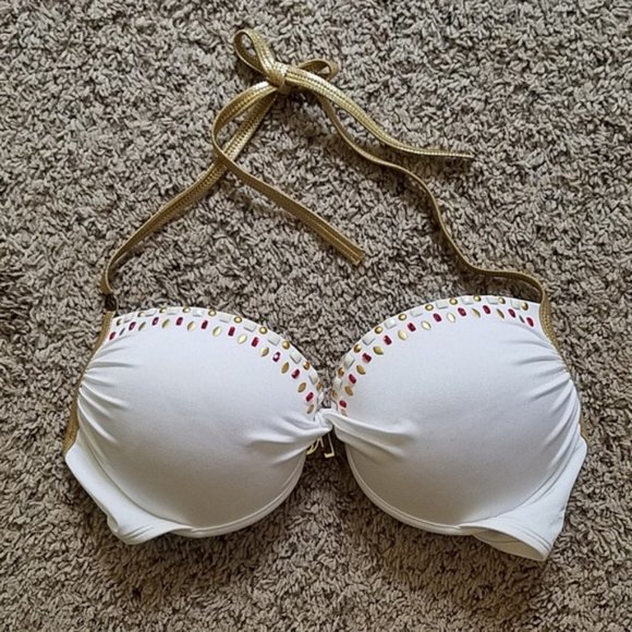 VS Jeweled Bikini Top 34 DD - GORGEOUS - Picture 2 of 8